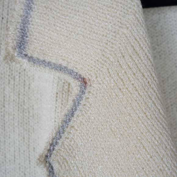 Vintage Adolfo At Saks Fifth Avenue Ivory Wool Blend Blazer Jacket, Size Medium - Picture 12 of 15